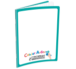 Cahier ardoise Conquerant classique agrafe 170x220 48p 90g seyes aqua