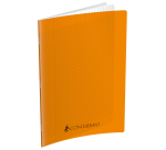 Cahier Conquerant 7 agrafe 210x297 192p 70g seyes polypro orange