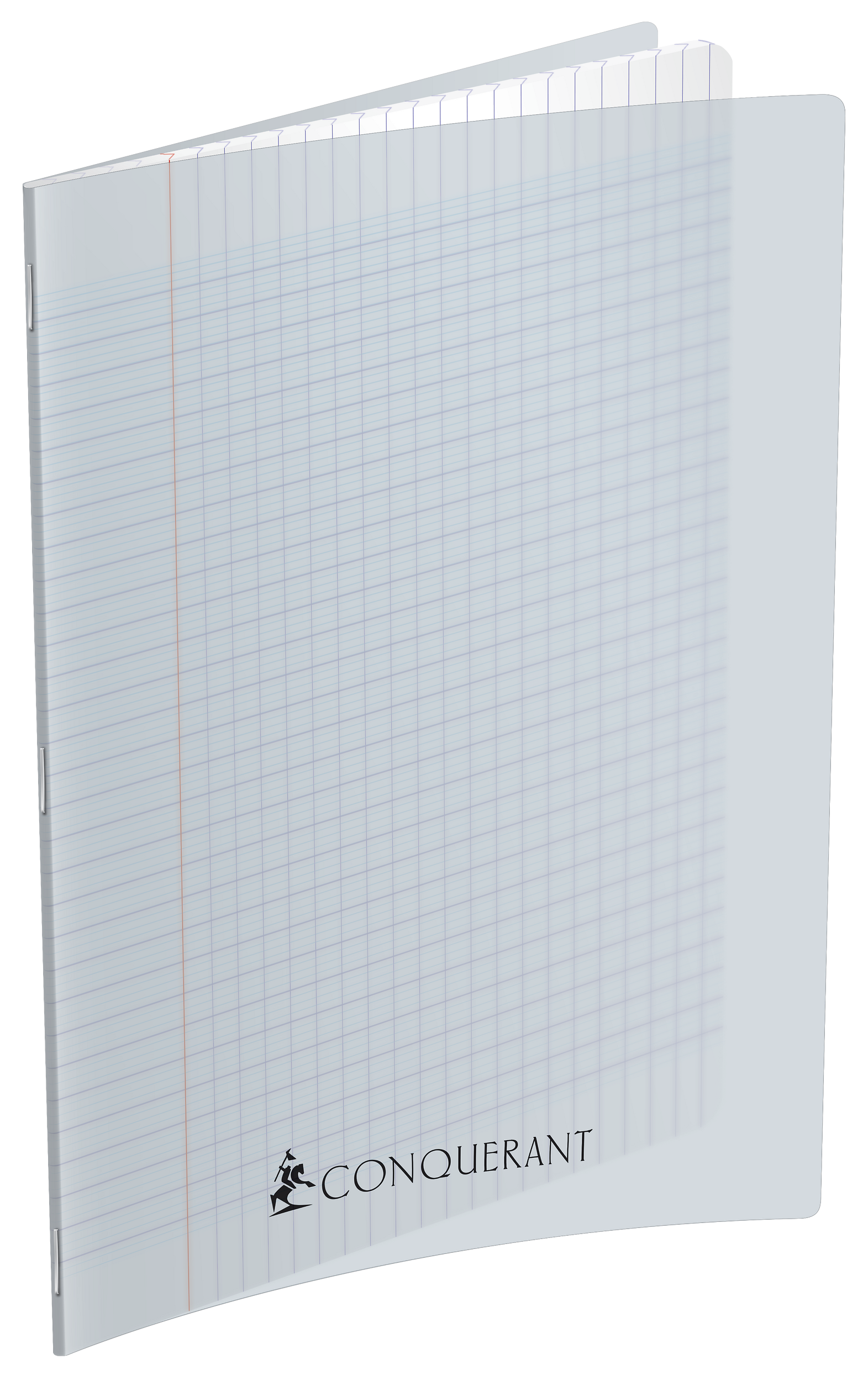 Cahier Conquerant 7 agrafe 210x297 192p 70g seyes polypro incolore