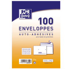 Paquet D'EnveloPPes Oxford 114X162 X100 Autocollante La Poste