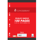 Feuilles Simples Conquerant 7 Perforees 210X297 Film 100P 80G Q5/5