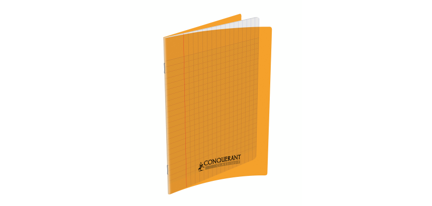 Cahier Conquerant Classique Agrafe 170X220 32P 90G Seyes Polypro Orange