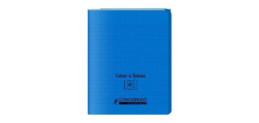 Cahier A Rabat Conquerant Classique Agrafe 170X220 48P 90G Seyes Polypro