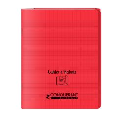 Cahier A Rabat Conquerant Classique Agrafe 170X220 48P 90G Seyes Polypro