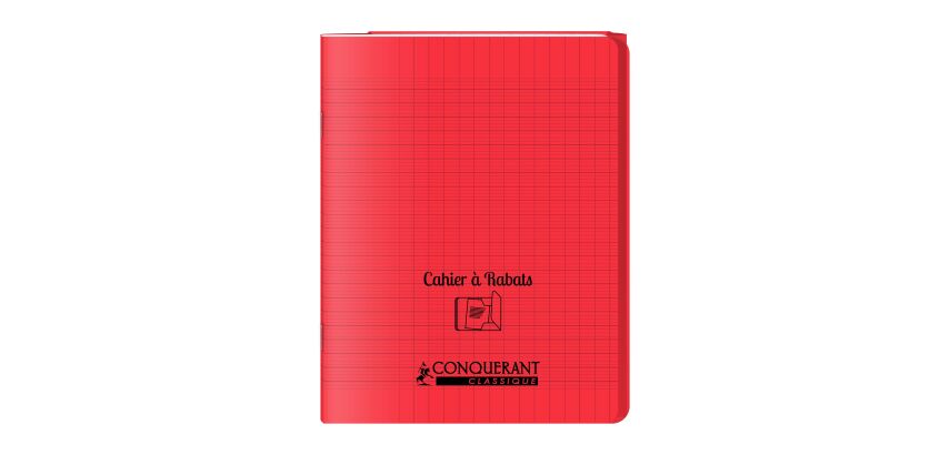 Cahier A Rabat Conquerant Classique Agrafe 170X220 48P 90G Seyes Polypro