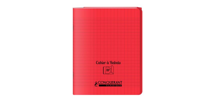 Cahier A Rabat Conquerant Classique Agrafe 170X220 48P 90G Seyes Polypro