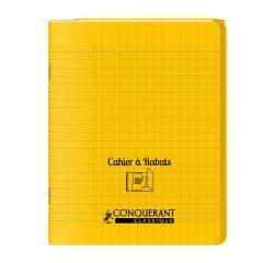 Cahier A Rabat Conquerant Classique Agrafe 170X220 48P 90G Seyes Polypro