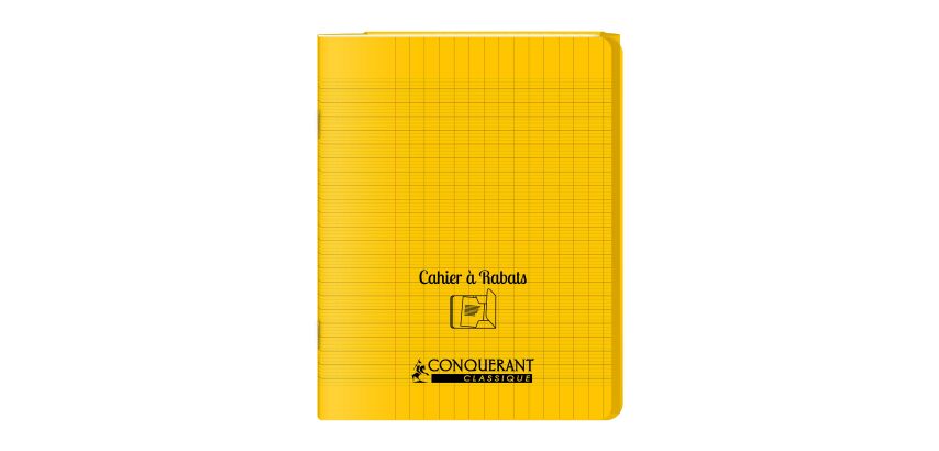 Cahier A Rabat Conquerant Classique Agrafe 170X220 48P 90G Seyes Polypro