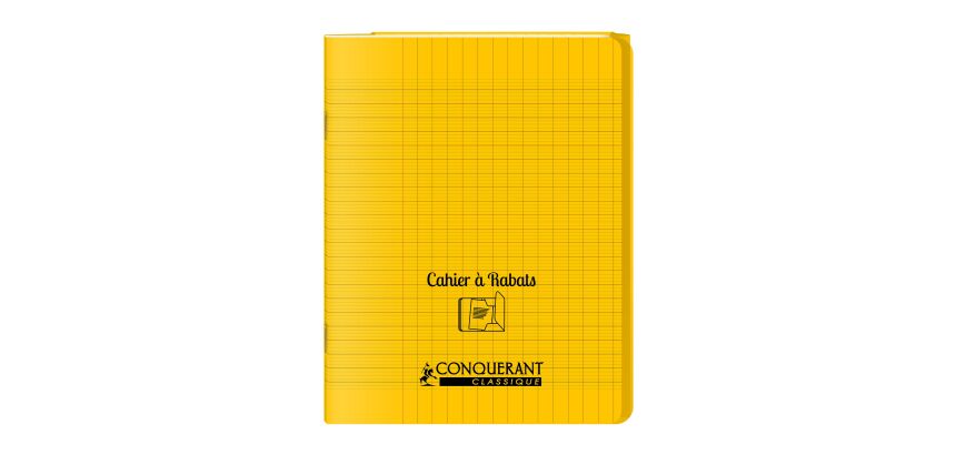 Cahier A Rabat Conquerant Classique Agrafe 170X220 48P 90G Seyes Polypro