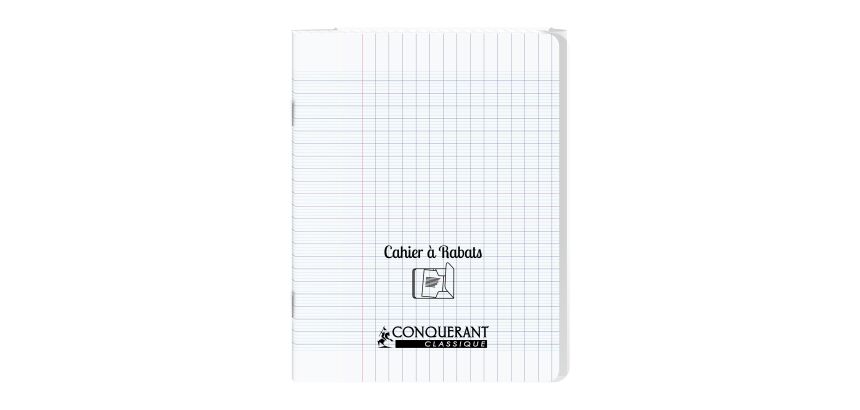 Cahier A Rabat Conquerant Classique Agrafe 170X220 48P 90G Seyes Polypro
