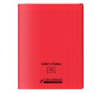 Cahier a rabat Conquerant classique agrafe 240x320 48p 90g seyes polypro rouge