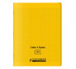 Cahier a rabat Conquerant classique agrafe 240x320 48p 90g seyes polypro jaune