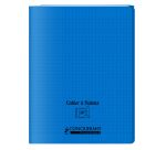 Cahier a rabat Conquerant classique agrafe 240x320 48p 90g seyes polypro bleu