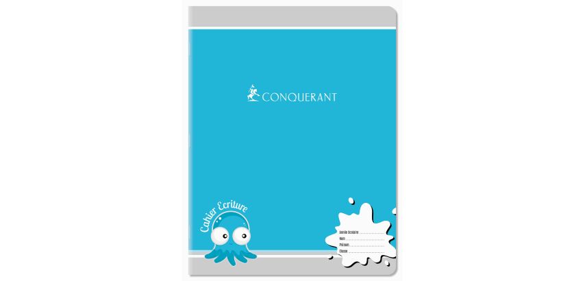Cahier Conquerant 7 Agrafe 170X220 32P 70G Double Ligne 2/8 Assorti