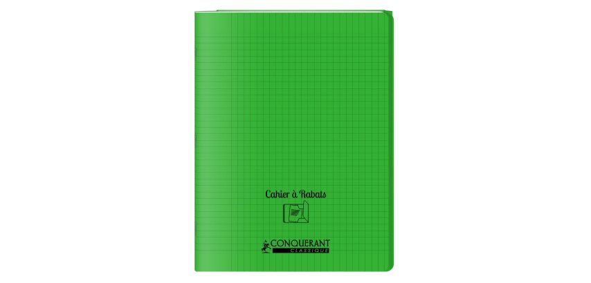 Cahier A Rabat Conquerant Classique Agrafe 240X320 48P 90G Seyes Polypro