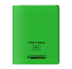 Cahier A Rabat Conquerant Classique Agrafe 170X220 48P 90G Seyes Polypro