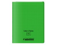 Cahier A Rabat Conquerant Classique Agrafe 240X320 96P 90G Seyes Polypro Vert
