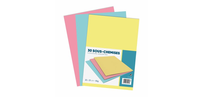 Sous chemise Noname 220x310 x30 55g assorties pastel