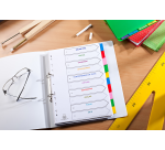 Intercalaires neutres a4 12 positions colore 170g blanc