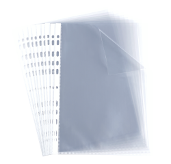 boite de 100 Pochettes perforées Oxford A4 polypro lisse 5/10ème incolore