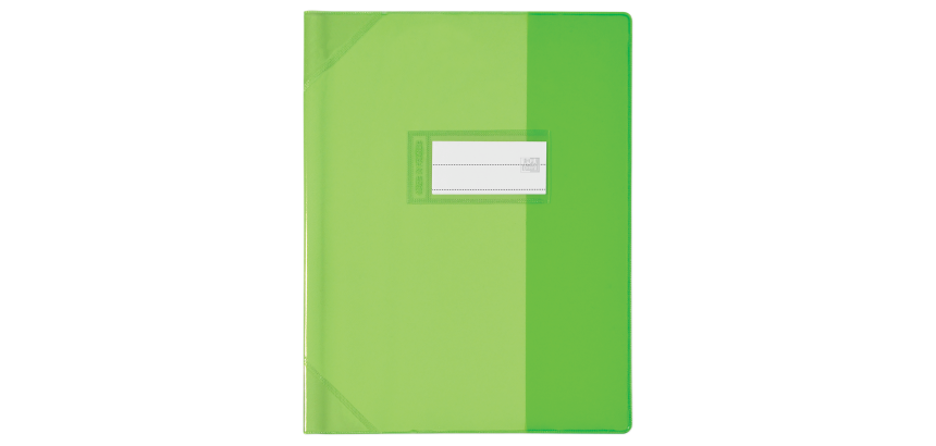Protege-cah Oxford strong line 17x22 sans marque page pvc150 translucide vert