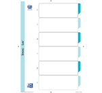 Intercalaires neutres a4+ 6 positions colore 170g blanc