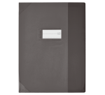 Protege-cah Oxford strong line 24x32 sans marque page pvc150 translucide noir