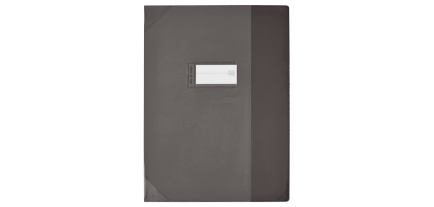Protege-cah Oxford strong line 24x32 sans marque page pvc150 translucide noir