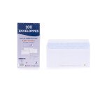 Paquet de 100 enveloppes 110x220 blanc 80g bong