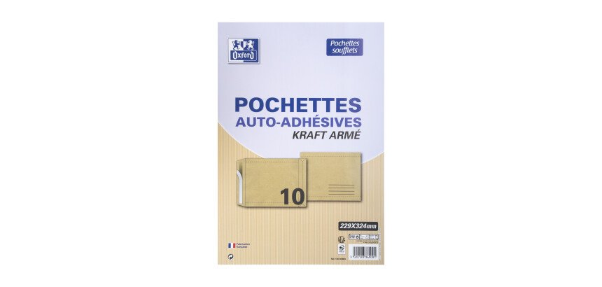 Pochette Oxford 229x324 x10 auto adhesive arme a soufflet