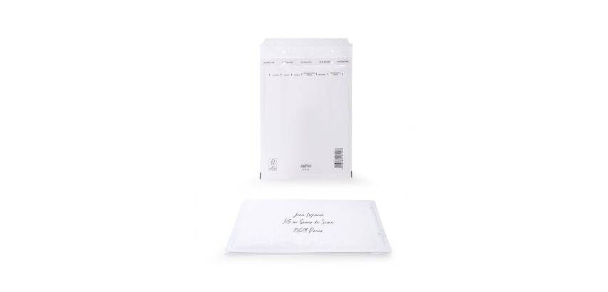 Paquet 5 Pochettes Oxford 180X265 Kraft Blanc Auto Adhesive Matelassées
