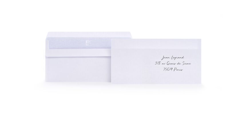 Enveloppe Oxford 110x220 x50 autocollante blanche