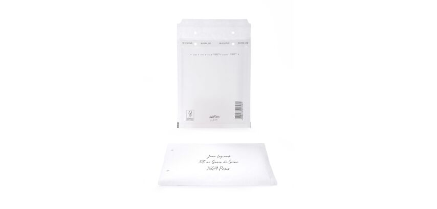 Paquet 5 Pochettes Oxford 150X215 Kraft Blanc Auto Adhesive Matelassées