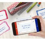 Fiches Bristol flash 2.0 Oxford 75x125mm 32 fiches s/film quadrillé 5/5 cadre blanc