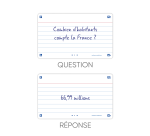 Fiches Bristol flash 2.0 Oxford 75x125mm 32 fiches s/film ligné 7mm cadre blanc