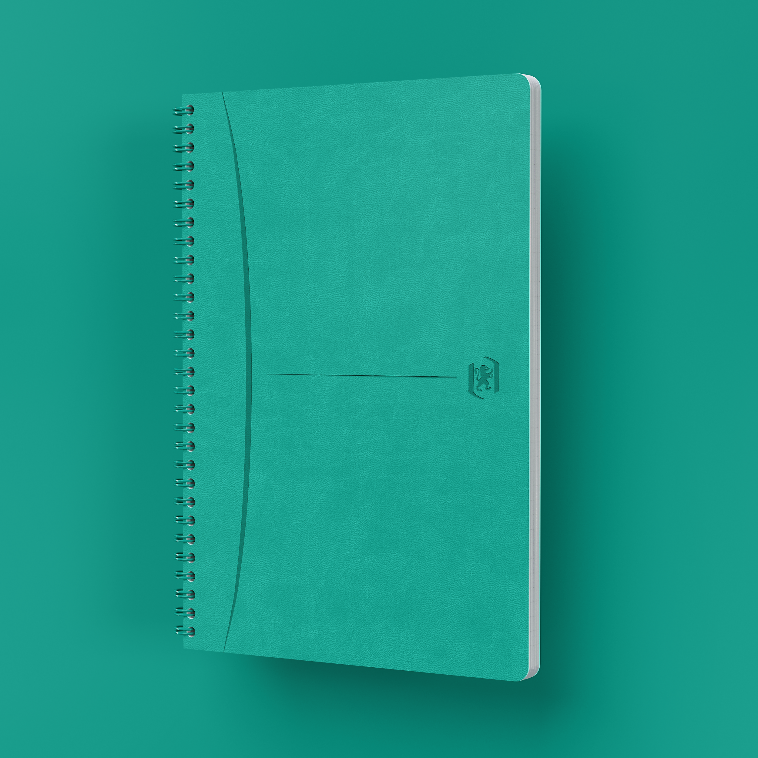 Cahier Oxford signature integrale 148x210 160pages quadrillé 5/5 turquoise