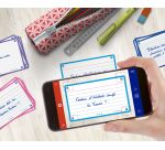 Fiches Bristol flash 2.0 Oxford 75x125mm 32 fiches s/film Ligné 7mm assorti carton