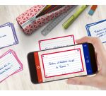 Fiches Bristol flash 2.0 Oxford 75x125mm 32 fiches s/film Ligné 7mm assorti carton