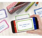 Fiches Bristol flash 2.0 Oxford 75x125mm 32 fiches s/film Ligné 7mm assorti carton