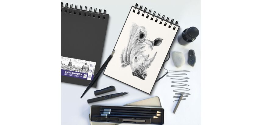 Sketchbook Oxford art integral 219x285 100p 100g uni noir