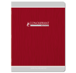 Cahier Conquerant Classique Agrafe 170X220 48P 90G Seyes Recycle Assorti