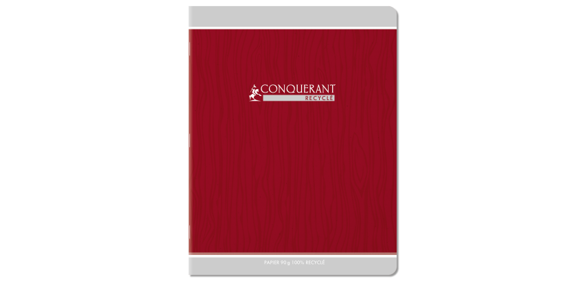 Cahier Conquerant Classique Agrafe 170X220 48P 90G Seyes Recycle Assorti