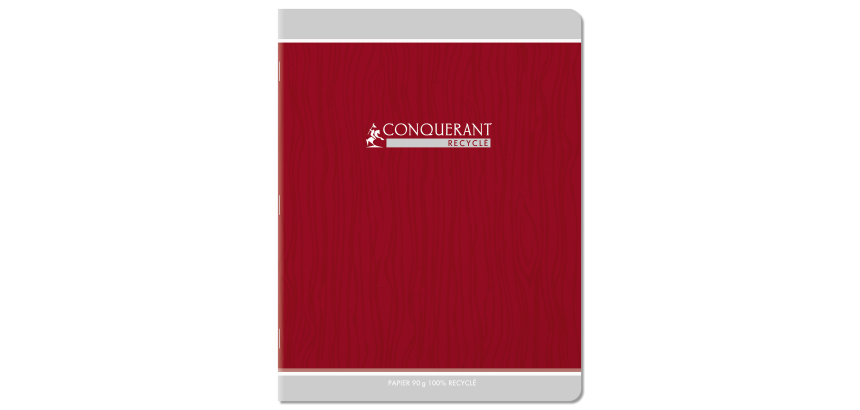 Cahier Conquerant Classique Agrafe 170X220 48P 90G Seyes Recycle Assorti