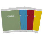 Cahier Conquerant Classique Agrafe 170X220 48P 90G Seyes Recycle Assorti