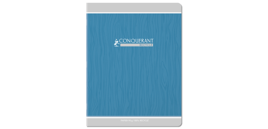 Cahier Conquerant Classique Agrafe 170X220 96P 90G Seyes Recycle Assorti