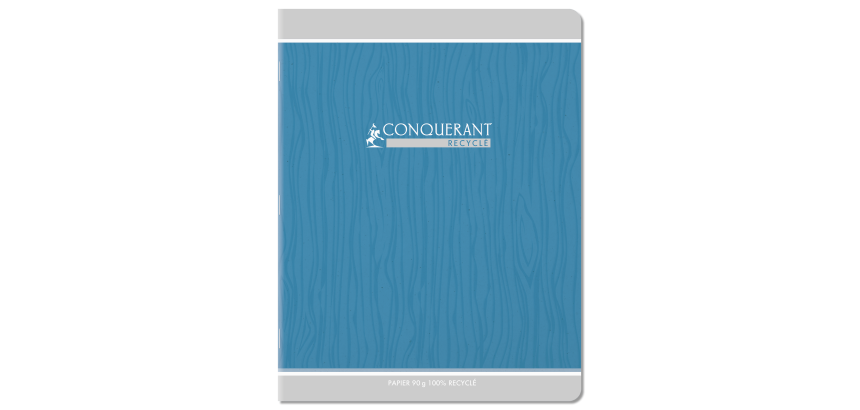 Cahier Conquerant Classique Agrafe 170X220 96P 90G Seyes Recycle Assorti