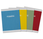 Cahier Conquerant Classique Agrafe 170X220 96P 90G Seyes Recycle Assorti