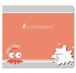 Cahier Conquerant 7 Agrafe Paysage 170X147 24P 70G Double Ligne 3/10 Assorti