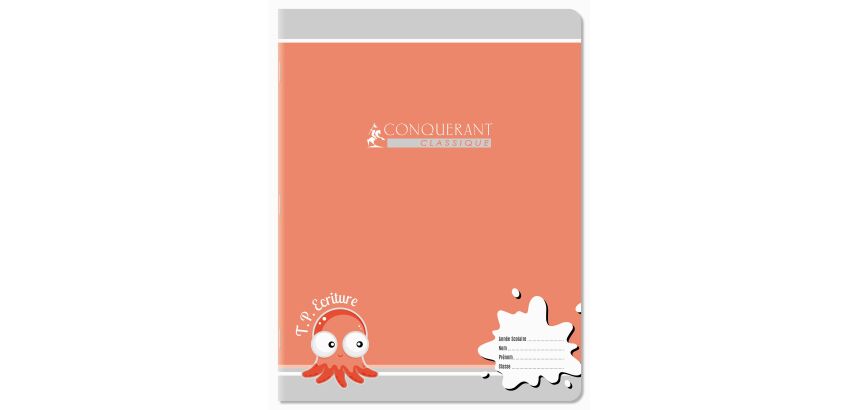 Cahier De Tp Conquerant Classique 170X220 Agrafe 32P Uni/Ligne 18Mm 90G Assorti