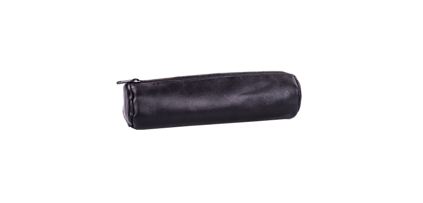 Fourre-Tout Rond Oxford Cuir Ebene Noir